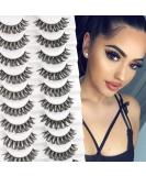 Glowing Win 3D False Eyelashes - Russian Strip D Curl Lashes | 10 Pairs Reusable Mink Lashes | Fluffy Fake Eyelashes - Buy Online on GoSupps.com