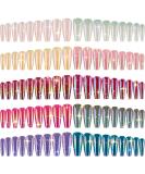 240 Extra Long Aurora Pattern Ballerina Coffin False Nails - Solid Color Full Cover Fake Nails for DIY Nail Salon - Buy Online on GoSupps.com