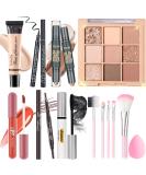 Ultimate Makeup Set Kit for Women & Teens - 9 Color Eyeshadow Foundation Eyeliner & Brushes - Perfect Gift - Buy Online on GoSupps.com