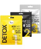 7Days Face Masks Beauty Set - 3-Phase Detox Anti-Aging Cloth Masks for Hydration & Healing | Women's Anti-Acne & Blackhead Facial Care - Buy Online on GoSupps.com