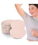 100 Pack Underarm Sweat Pads - Disposable Armpit Shields for Hyperhidrosis - Invisible Dress Guards for Men and Women - Beige - Buy Online on GoSupps.com