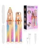 ACWOO Facial Hair Remover for Women 2 in 1 Eyebrow Trimmer & Face Hair Removal Painless Electric Remover for Lips Nose Face Body Peach Fuzz Lady Shaver with 2 Eyebrow Trimmer Built-in LED Light - Buy Online on GoSupps.com