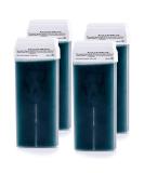 Sunzze Warm Wax Cartridges Roll-On Set - Azulen Brazilian Waxing Kit for Hair Removal | 4 x 100ml Cartridges - Buy Online on GoSupps.com