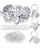 Hicarer 259 Pieces Inspirational Motivational Keychains Bulk - Open Jump Key Rings for DIY Necklaces & Bracelets - Buy Online on GoSupps.com
