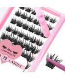 Lash Clusters 72 Pcs Individual DIY Extension Kit 8-16mm - Volume Wispy Lashes with Super Thin Band - Reusable & Comfortable - Posh D-8-16mix - Buy Online on GoSupps.com