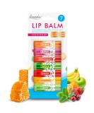 7pk Lip Balm Set | Flavoured Lip Balms with Beeswax and Vitamin E | Moisturising Lip Balm Multipack | Protect & Hydrate Beeswax Lip Balm Stick | Lip Balms | Lipbalm | Lip Moisturiser | Girls Lip Balm - Buy Online on GoSupps.com