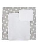 Buy Tuptam Changing Pad with 2 Terry Trains - Gray Large White Stars (75x80 cm) | International Shipping Available - Buy Online on GoSupps.com