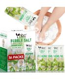 Pedicure Kit Foot Soak Set - Jasmine Bubble Salt for Home Pedicure Supplies and Foot Care - 16 Packs A Box - Buy Online on GoSupps.com