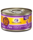 Wellness Complete Grain-Free Wet Cat Food - Turkey & Salmon Entrأ©e, Natural Ingredients, Made in USA, 3oz - 24 Pack - Buy Online on GoSupps.com