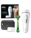 Buy Braun IPL Long Lasting Laser Hair Removal Device PL5145 for Men & Women | Safe Painless Includes Gillette Razor & Pouch - Buy Online on GoSupps.com