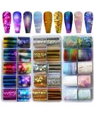 30 Sheet Holographic Nail Transfer Foils - Marble & Starry Sky Gold/Silver Stickers for Manicures - Buy Online on GoSupps.com