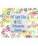 1/4 Inch Orthodontic Elastic Rubber Bands - 100 Pack | Neon Color Latex Free - Ideal for Braces Dreadlocks Crafts | Sonic Dental Supply - Made in USA - Buy Online on GoSupps.com