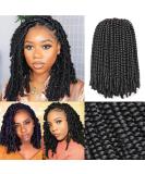 Xtrend 12 Inch 2 Pack Spring Twist Hair for Butterfly Faux Locks and Invisible Locs - Short Crochet Braids Hair Extension for Women - Synthetic Spring Curl Hair (1B) - Pack of 2 - Buy Online on GoSupps.com