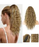 REECHO Multi Layered Curly Wavy Claw Clip Ponytail Extension - Medium Blonde with Highlights | 18 Inch - 160g - Buy Online on GoSupps.com