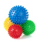Fizyo Igelball 4er Set Massage Globe Set for Reflex Zones Muscle Relaxation & Pain Relief | Spiked Balls for Hand Foot & Back Massage - Buy Online on GoSupps.com