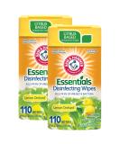Arm & Hammer Essentials Lemon Orchard Disinfecting Wipes 2-Pack - 220 Wipes - Buy Online on GoSupps.com