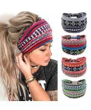 Headband women wide elastic soft boho hair straps leopard print hairdress yoga sport hair band multi-colored hair ripe women multicolored - Buy Online on GoSupps.com