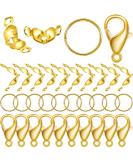 450-Piece Jewelry Making Kit - Bead Tips, Jump Rings, Lobster Clasps for DIY Crafts (Gold) - Buy Online on GoSupps.com