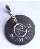 Paradise Pets DO NOT FEED CAT SAFETY ID TAG PERSONALISED ON REVERSE WITH YOUR CHOICE OF TEXT - BLACK WITH FISH BONE MOTIF - Buy Online on GoSupps.com