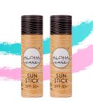 Aloha Sun Stick SPF 50+ (2-pack teal + pink) Sunscreen Stick Sun Block Stick for Face Sunscreen SPF 50 for Surfing Great Sun Cream for Kids & Outdoor Sports Sunscreen Plastic Free Packaging 20g - Buy Online on GoSupps.com