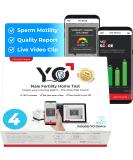 YO Home Sperm Test - 4 Tests for Apple iPhone, Android, MAC & Windows - Men's Fertility Kit to Check Moving Sperm & Record Videos - Buy Online on GoSupps.com