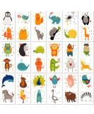 PapaKit Cute Zoo Animals 36 Temporary Fake Tattoo Set  18 Individually Wrapped Sheets | Kids Girls & Boys Birthday Party Favor Gift Supply  Non-Toxic Food Grade Ingredients Safe Removable - Buy Online on GoSupps.com