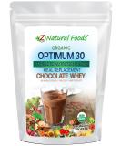 Buy Z Natural Foods Optimum 30 Organic Chocolate Whey Meal Replacement Powder - International Shipping Available - Healthy Protein Supplement - Buy Online on GoSupps.com