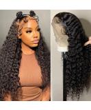 BeautyGrace 24 Inch Deep Wave Brazilian Virgin Human Hair Lace Front Wig - Natural Color for Fashion Women - Buy Online on GoSupps.com