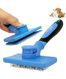Pet Craft Supply Self Cleaning Slicker Brush for Cats & Dogs - Metal Pin Bristle Comb for Short & Long Haired Pets - Deshedding & Detangling Tool for Small to Large Breeds - Buy Online on GoSupps.com