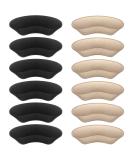 12 Pcs Premium Heel Inserts for Women & Men - Self-Adhesive Heel Protectors for Shoes Too Big - Heel Grips Liners for Relief of Heel Pain - Black & White - Buy Online on GoSupps.com