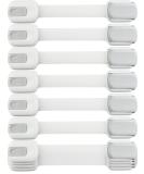 Child Safety Strap Locks (10 Pack) - Secure Cabinets, Drawers, Toilet, Fridge & More - Easy Installation, No Drilling - 3M Adhesive Pads - White/Gray - Buy Online on GoSupps.com