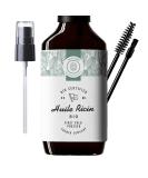 50ml Organic Cold-Pressed Castor Oil - Pure Hair Beard Eyelash & Skin Growth - Glass Bottle & Brush - Buy Online on GoSupps.com