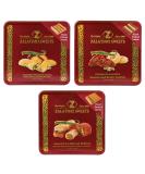 Zalatimo Sweets Shortbread Cookies Variety Pack | 100% All-Natural | Slightly Sweet | Square Metal Gift Tin | No Corn Starch or Syrups | Assorted Baklava, Mamoul, Sesame & Butter | Pack of 3 - Buy Online on GoSupps.com