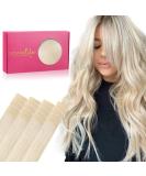Salife Tape Extensions - 20PCs 60g 26 Inch Platinblond Remy Real Hair Invisible Skin Weft Tape In #60A - Buy Online on GoSupps.com