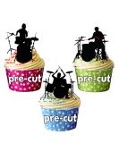 Buy AKGifts Drummer Silhouettes Edible Cake Decorations - Pack of 12 | International Shipping Available - Buy Online on GoSupps.com