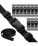 Buckles Straps Set of 1 inch: 10 pcs Quick Side Release Plastic Buckle Dual Adjustable + 12 Yard Black Nylon Webbing Strap Band + 20 pcs Tri-glide Slide Clip  No Sewing Required Heavy Duty Durable 1 inch 31 - Buy Online on GoSupps.com