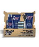 Dollar Shave Club Premium Gift Set | Extra Close Shaves with Cartridges Heavy Metal Handle Prep Scrub & Shave Butter - International Shipping Available - Buy Online on GoSupps.com