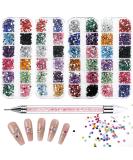 Angnya 6400 Pieces Rhinestones for Nails - Nail Art Kit with 4 Boxes & Dotting Pen | Multi-Design Accessories for Stunning Nail Decorations - Buy Online on GoSupps.com
