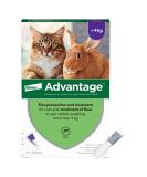 Advantage Flea Treatment 80 for Large Cats and Rabbits 4x Pipette For Pets Weighing More than 4kg Spot-on Treatment to Kill and Prevent Fleas on Large Cats and Treat Fleas on Pet Rabbits Cats Rabbits 4kg+ - Buy Online on GoSupps.com