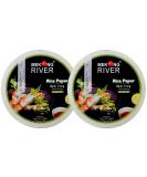 Lyan Mekong River Banh Trang Vietnamese Rice Paper Round 22cm - 300g - Pack of 2 | Gluten-Free | Vegan | Halal | 100% Natural Rice Paper - Buy Online on GoSupps.com