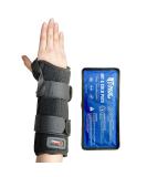 NeoTium Adjustable Wrist Brace for Carpal Tunnel - Night Support with Hot Cold Therapy for Sprains & Arthritis (S/M) - Left & Right Hand - Buy Online on GoSupps.com