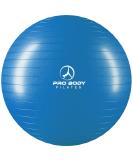 ProBody Pilates Ball Exercise Yoga Ball Multiple Sizes Stability Chair - Gym Grade Birthing Ball for Pregnancy Fitness Balance Workout - Blue 65 cm - Buy Online on GoSupps.com