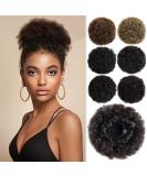 YAMEL Afro Puff Drawstring Ponytail Medium Bun Extension Red Brown Synthetic Updo Hair Piece for Black Women - Pack of 1 - Buy Online on GoSupps.com