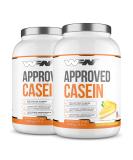 Wfn Approved Casein Protein Powder - Lemon Cheesecake - 2x1kg - Creamy & Soluble - 66 Portions - Laboratory Tested - Made in Germany - Buy Online on GoSupps.com