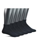 Yomandamor Men's Bamboo Non-binding Diabetic Dress Socks - 5 Pairs Black [Big and Tall Available] - Buy Online on GoSupps.com