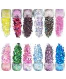 12 Color Festival Glitter Face & Body Set | Nail Art & Hair Decoration | Feminine Makeup Sequins & Accessories - Buy Online on GoSupps.com