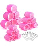 Lock winder curls set set selizo 28 pieces heat -free jumbo large small curly winder self -adhering hair rollers 63 mm 44mm 35mm with 10 pieces clinging for long medium small hair (pink) - Buy Online on GoSupps.com