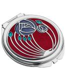 Sea Gems Celtic Glass Designs Compact Mirror - Mackintosh Two Roses Design (Red) - Buy Online on GoSupps.com
