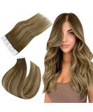 Easyouth Brown Balayage Tape in Hair Extensions 14 Inch 40g 20Pcs - Invisible Human Hair Ombre Brown to Honey Blonde Tape in Extensions #4/27/4 - Buy Online on GoSupps.com