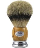 Hans Baier Exclusive Shaving Brush - Silvertip Badger Hair Olive Wood Handle Size 3 | Premium Shaving Accessories for Men - Buy Online on GoSupps.com